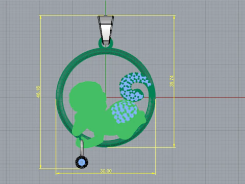 846 Baby Angel Pendant 3D Print Model