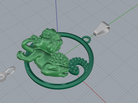 846 Baby Angel Pendant 3D Print Model