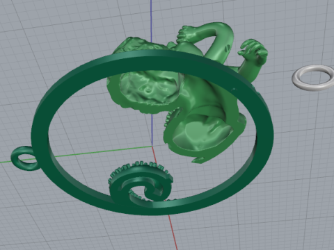 846 Baby Angel Pendant 3D Print Model