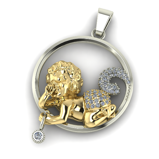 846 Baby Angel Pendant 3D Print Model .c4d .max .obj .3ds .fbx .stl .blend