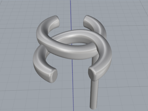 805 Earrings with Chanl logo Modèles 3D en vedette