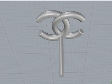 805 Earrings with Chanl logo Modèles 3D en vedette