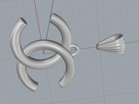 806 Pendant with Chane logo 3D Принт Модель