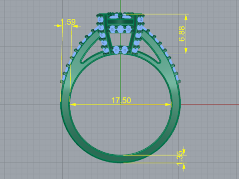 812 Ring Modello di stampa 3D