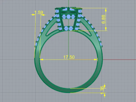 812 Ring 3D Print Model