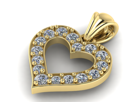 815 Pendant heart Modèles 3D en vedette