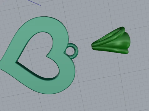 815 Pendant heart 3D Print Model