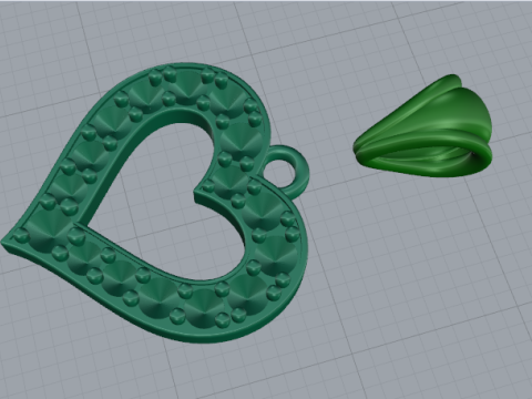 815 Pendant heart Modelo de Impressão 3D