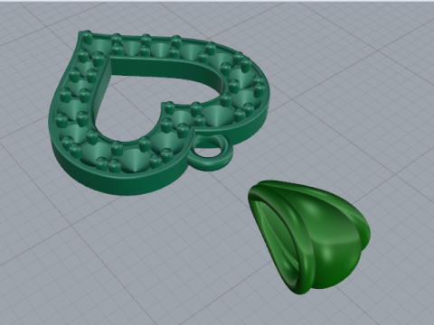 815 Pendant heart Modelo de Impressão 3D