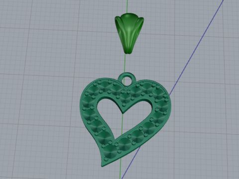 816 Pendant heart Modello di stampa 3D