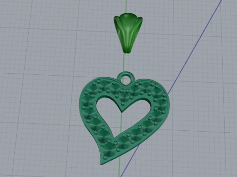 816 Pendant heart 3D Print Model