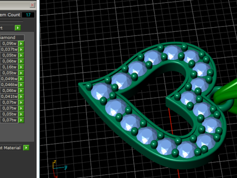 816 Pendant heart Modello di stampa 3D