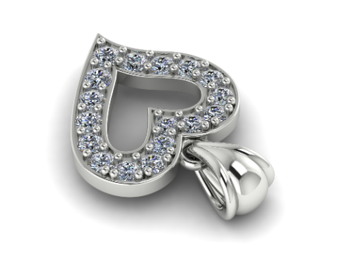 816 Pendant heart Modello di stampa 3D
