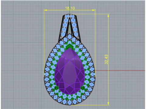 817 Pendant 3D Print Model