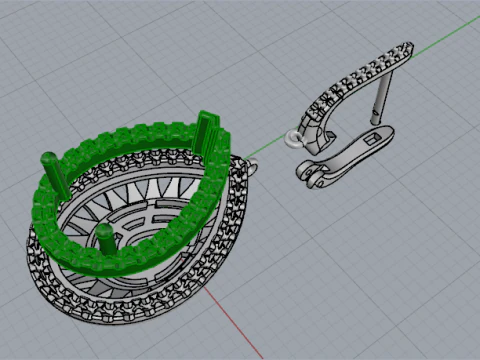818 Earrings 3D Print Model