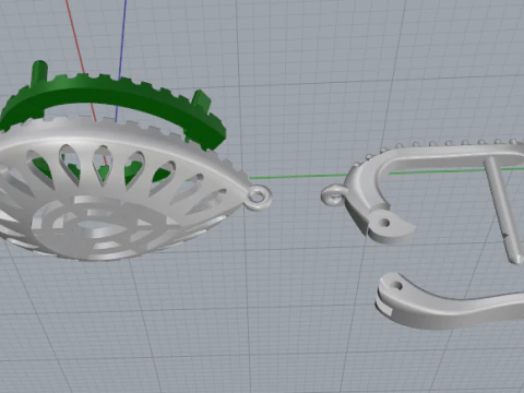 818 Earrings 3D Print Model