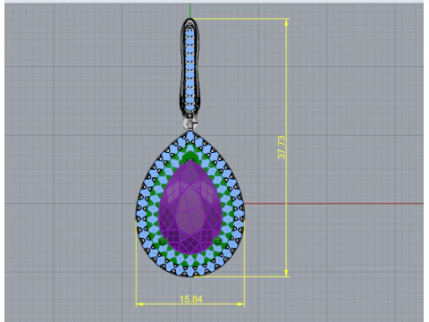 818 Earrings 3D Print Model
