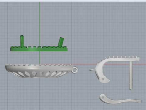 818 Earrings 3D Print Model