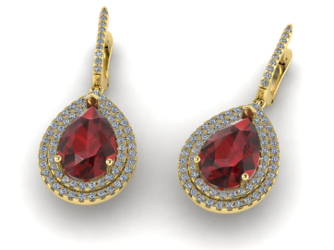 818 Earrings 3D Print Model