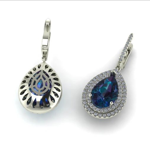 818 Earrings 3D Print Model .c4d .max .obj .3ds .fbx .stl .blend 
