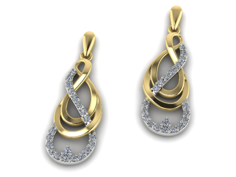 820 Earrings 3D Print Model