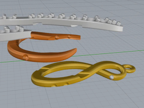 820 Earrings 3D Print Model