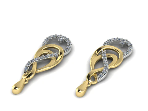 820 Earrings 3D Print Model