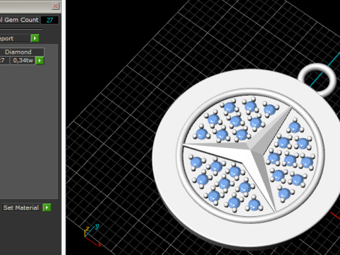 821 Pendant sign Mercedes 3D Print Model