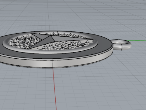 821 Pendant sign Mercedes 3D Print Model