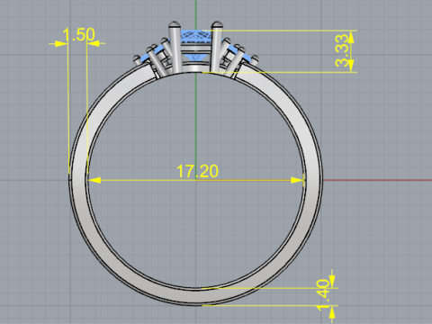822 Soliter ring 3D Принт Модель