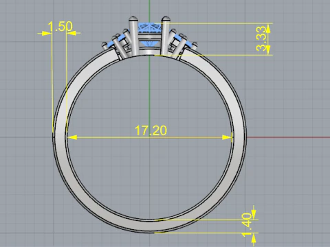 822 Soliter ring 3D Print Model