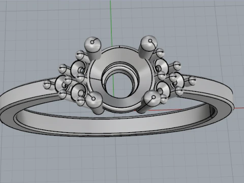 822 Soliter ring 3D Print Model
