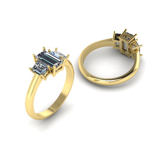 823 Ring 3D Baskı Modeli .c4d .max .obj .3ds .fbx .stl .blend