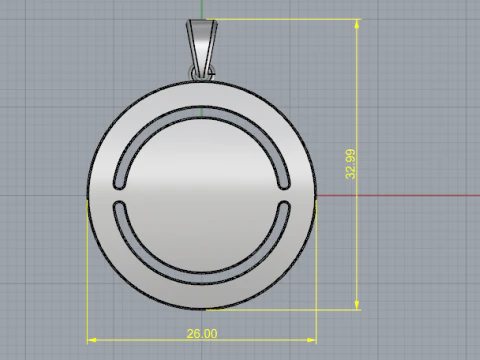 825 Pendant 3D Print Model