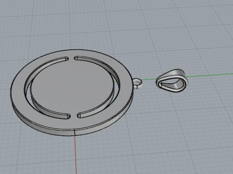 825 Pendant 3D Print Model