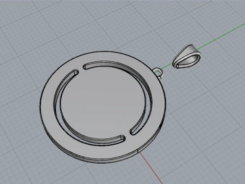 825 Pendant 3D Print Model