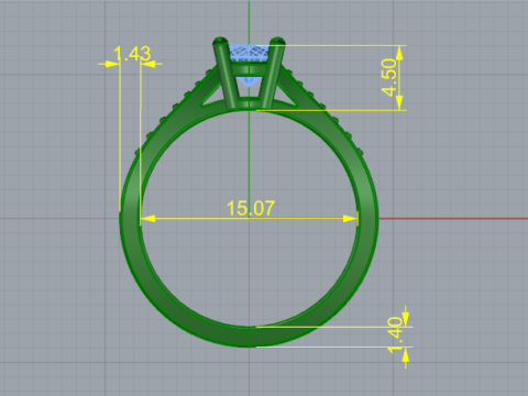 845 Ring Modello di stampa 3D