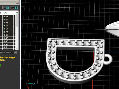 849 Pendant letter D 3D Print Model