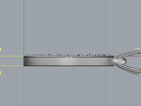 849 Pendant letter D 3D Print Model