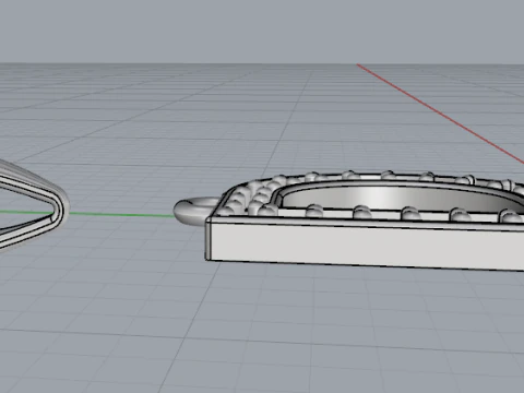 849 Pendant letter D 3D Print Model