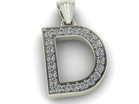 849 Pendant letter D 3D Print Model