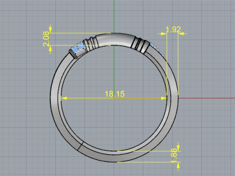 853 Ring nail 3D Print Model