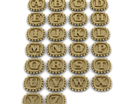 856 English alphabet 3D प्रिंट मॉडल