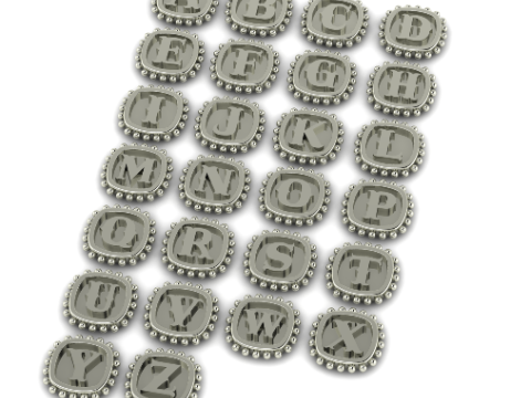 856 English alphabet 3D-printmodel