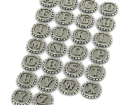 856 English alphabet 3D Print Model
