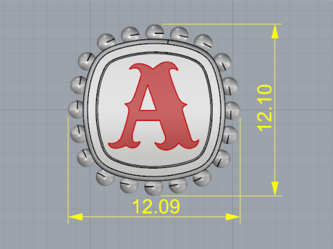 856 English alphabet 3D-printmodel