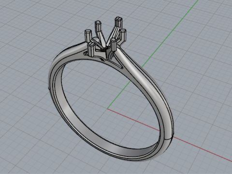 857 Ring 3Dプリントモデル