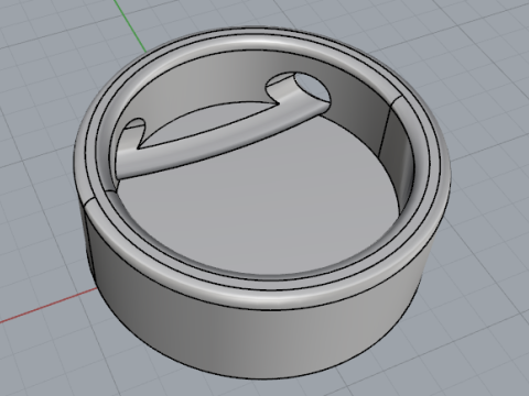 858 Pendant with the letter C Model do druku 3D