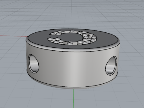 858 Pendant with the letter C Model do druku 3D