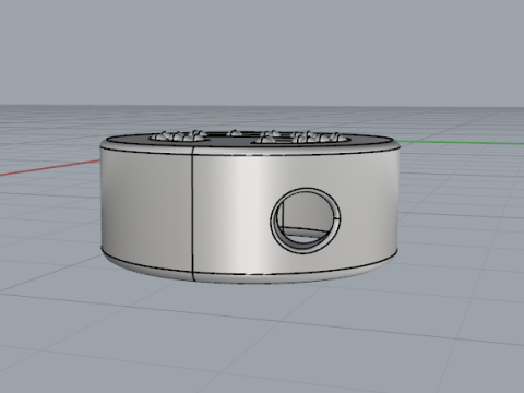 858 Pendant with the letter C Model do druku 3D
